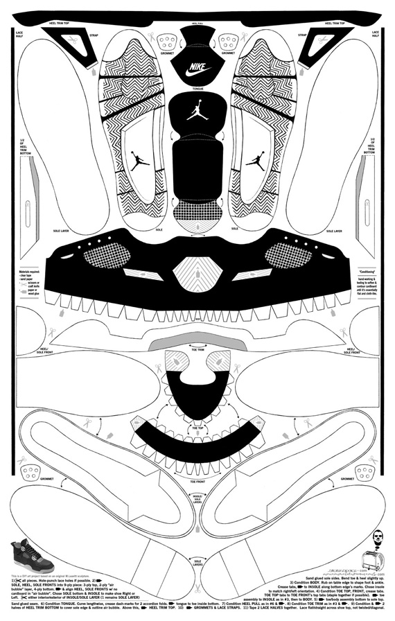 Mike Leavitt Cardboard Air Jordan Iv Template