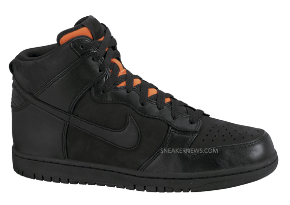 Nike Dunk High Premium Black Orange Suede 02