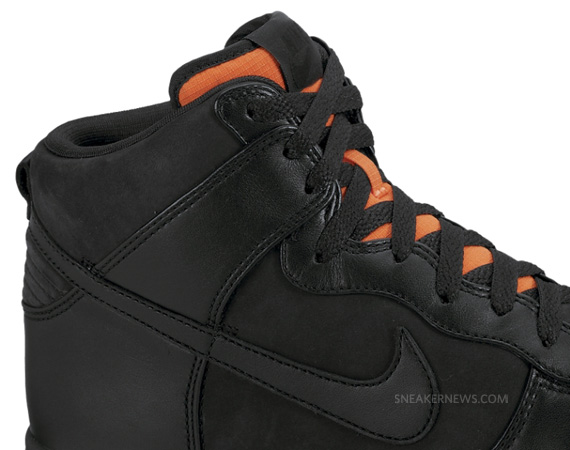 Nike Dunk High Premium Black Orange Suede 05