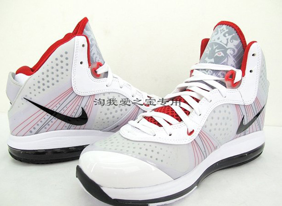 Nike Lebron 8 V2 White Red Black New Images 07