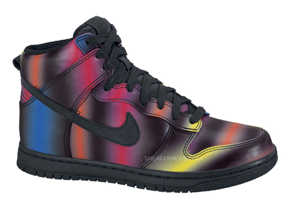 Nike Wmns Dunk High Premium Black Rainbow 02