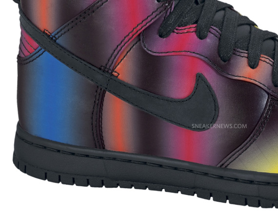 Nike Wmns Dunk High Premium Black Rainbow 05