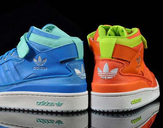 adidas Originals Forum Mid ‘Waxed’ – Orange + Blue