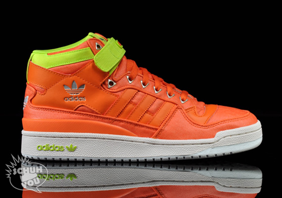 Adidas Forum Mid Waxed Pack Orange Slime 06