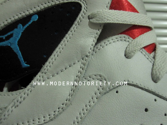 Air Jordan Vii Retro White Orion Blue Infrared Black 2011 Sample 02