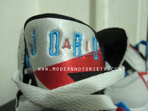 Air Jordan Vii Retro White Orion Blue Infrared Black 2011 Sample 05