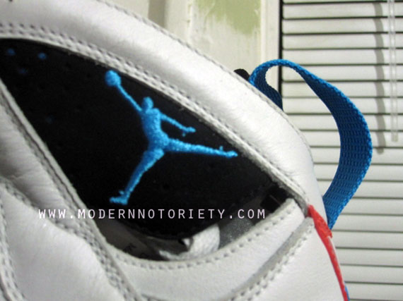 Air Jordan Vii Retro White Orion Blue Infrared Black 2011 Sample 08