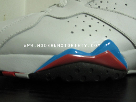 Air Jordan Vii Retro White Orion Blue Infrared Black 2011 Sample 10