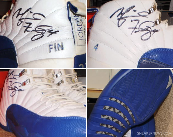 Air Jordan XII (12) – Michael Finley Autographed Game-Worn Mavs PE