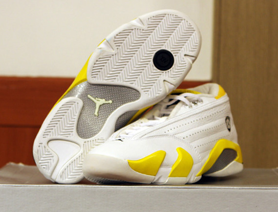 Air Jordan Xiv Low Wmns White Yellow Unreleased Sample 01