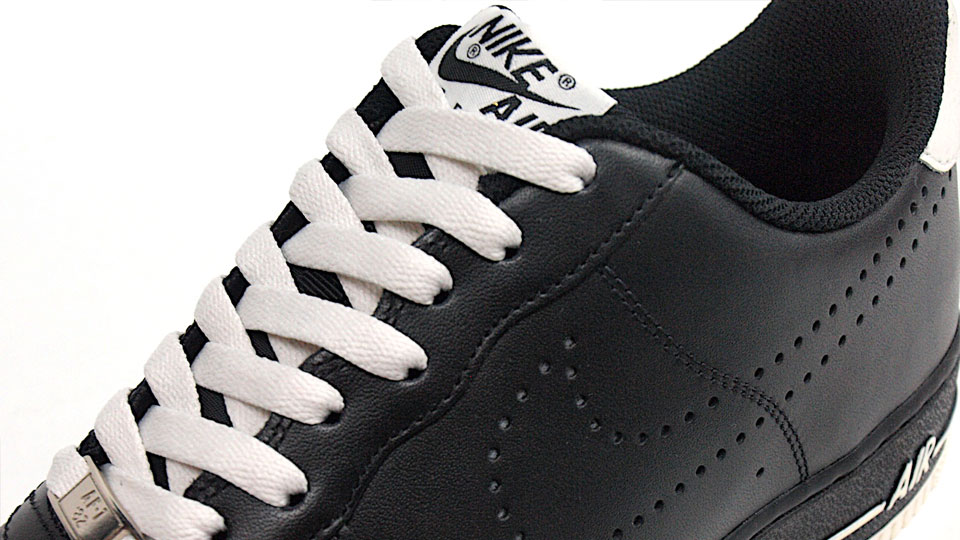 Nike Air Force 1 Low Black Perf Swoosh Sail 05