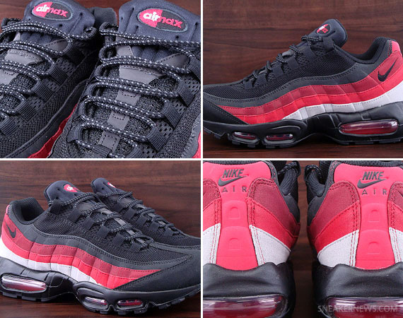 Nike Air Max 95 – Black – Neutral Grey – Varsity Red | Available on eBay