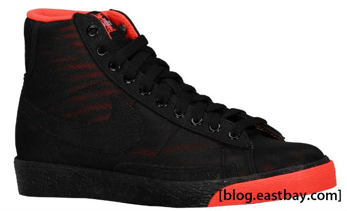 Nike Wmns Blazer Hi Black Black Solar Red White 01