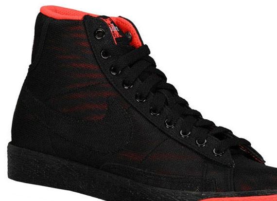 Nike WMNS Blazer High – Black – Solar Red – White