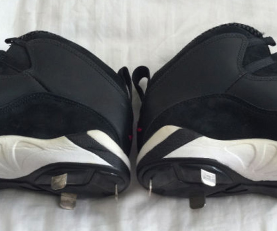 Air Jordan X Cleats Black Red Ebay 05