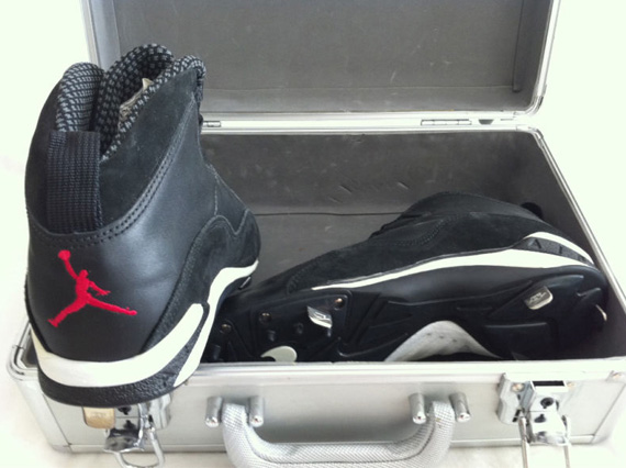 Air Jordan X Cleats Black Red Ebay 07