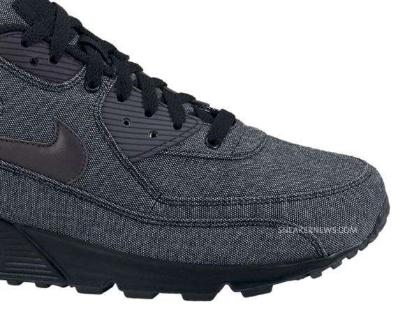 Nike Air Max 90 Black Dark Shadow Faux Denim 03