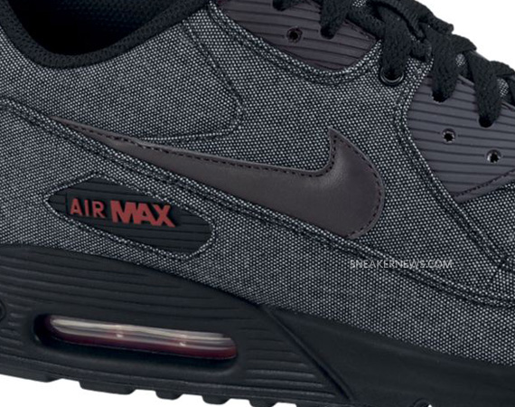 Nike Air Max 90 Black Dark Shadow Faux Denim 05