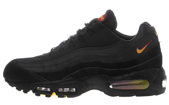 Nike Air Max 95 Black Red Yellow Gradient Airbag 06