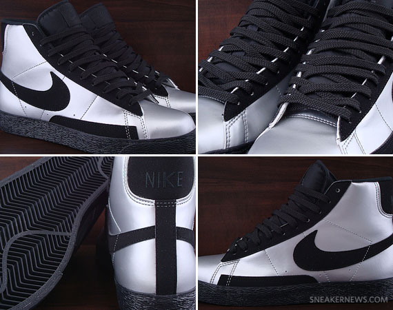 Nike Blazer Mid GS – Silver – Black | Available on eBay