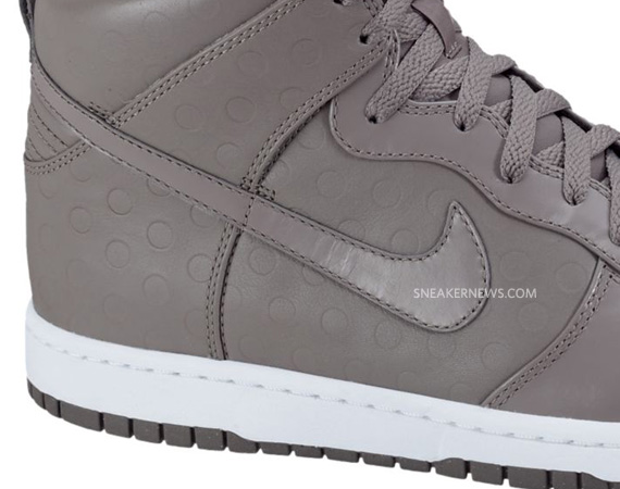 Nike Dunk High Premium Soft Grey Black White Polka Dot 03