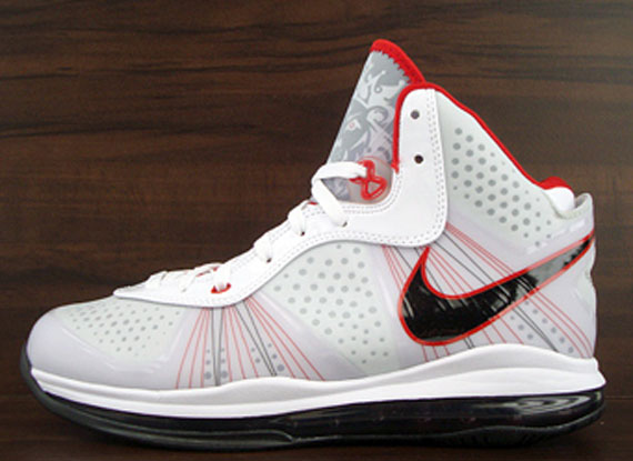 Nike Lebron 8 V2 White Sport Red Black 95soleman 04