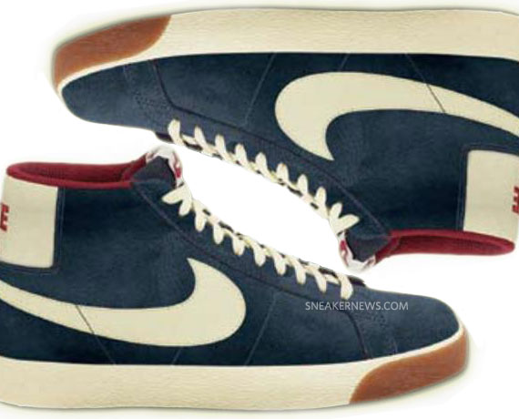 Nike SB Blazer Mid Vintage – Navy – Red – Gum | July 2011