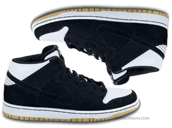 Nike Sb Dunk Mid Black White Gum 1