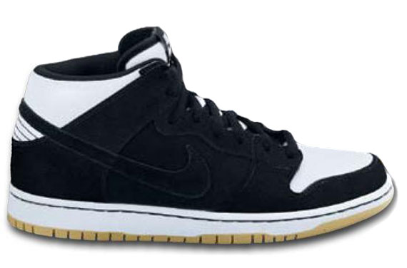 Nike Sb Dunk Mid Black White Gum 2