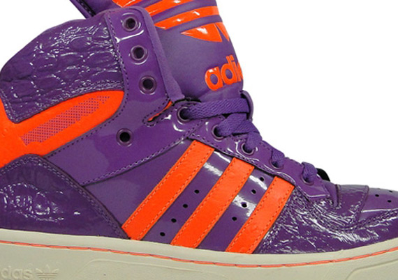 adidas Originals Metro Attitude Logo – Purple – Neon Orange