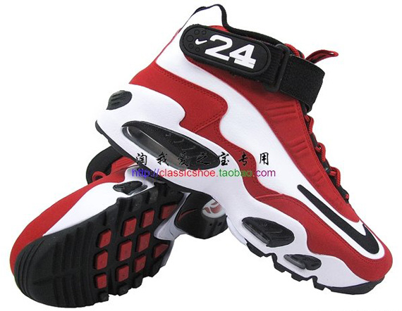 Nike Air Griffey Max 1 White Black Sport Red Metallic Silver Classicshoe 04