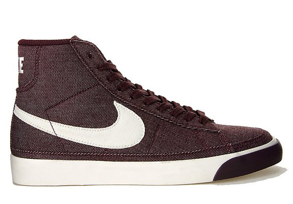 Nike Blazer Mid Burgundy Denim 1