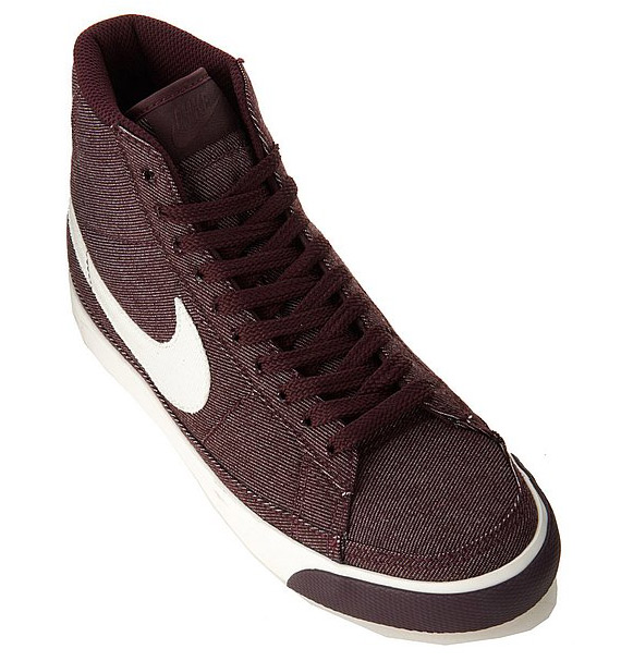 Nike Blazer Mid Burgundy Denim 2