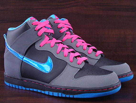 Nike Dunk High Gs Black Vibrant Blue Cool Grey Spark 04