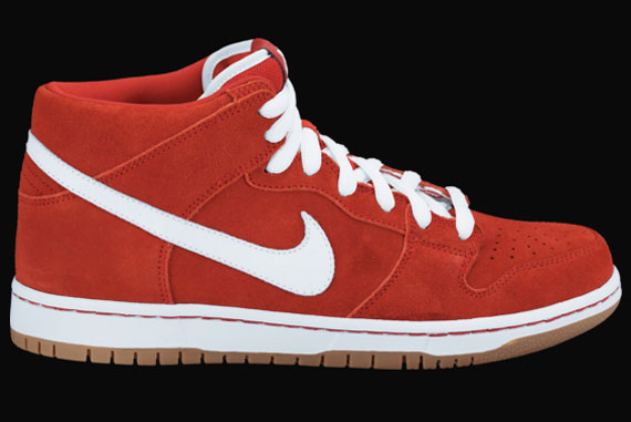 Nike Sb Dunk Mid Pro Red White Gum March 2011