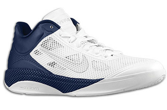 Nike Zoom Hyperfuse Low White Midnight Navy Eastbay