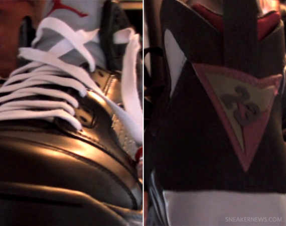 Air Jordan V Premio + Air Jordan VII Bordeaux Video Review