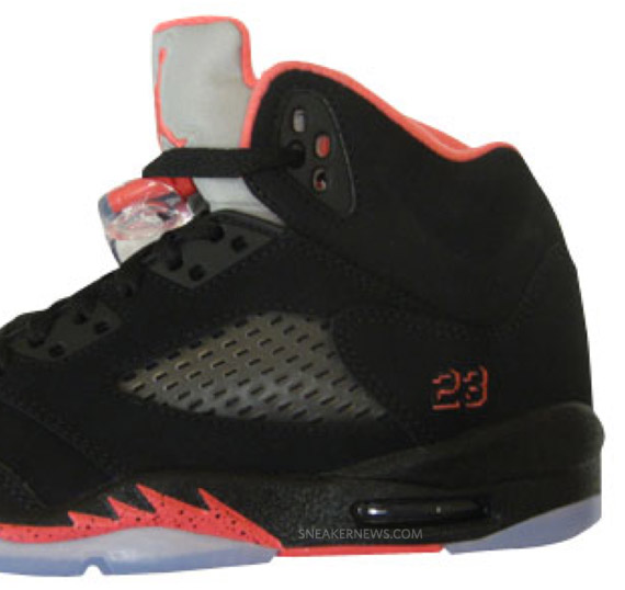 Air Jordan V Retro Gs Black Alarming Red May 2011 3