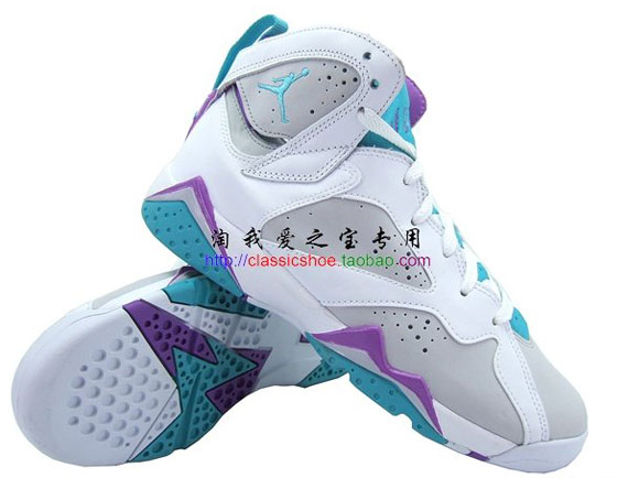 Air Jordan Vii Gs Neutral Grey Mineral Blue Bright Violet White 06