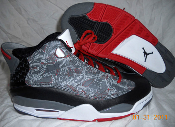 Jordan Dub Zero Black Red White Grey Unreleased Sample 04