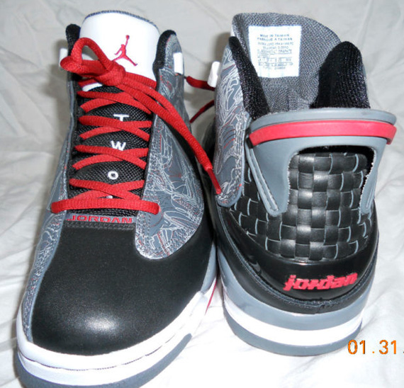 Jordan Dub Zero Black Red White Grey Unreleased Sample 06