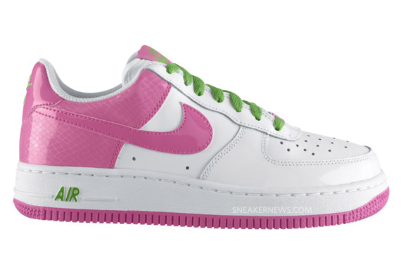 Nike Air Force 1 Low Gs White Gym Pink Green Apple 2