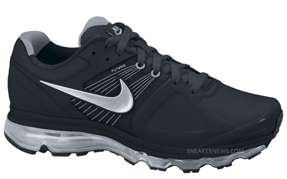 Nike Air Max 2010 Black White Metallic Silver No Mesh 02