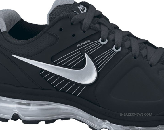 Nike Air Max+ 2010 – Black Leather – White – Metallic Silver