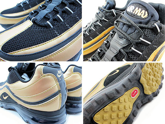 Nike Air Max 24 7 Black Metallic Gold White New Images 04