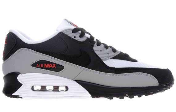 Nike Air Max 90 Black Grey White Red Suede Jd 04