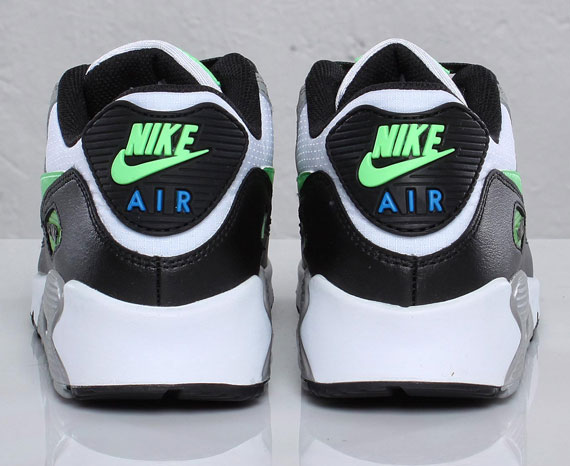 Nike Air Max 90 Gs White Neo Lime Medium Grey Black 05