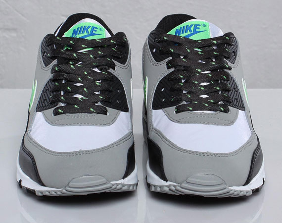 Nike Air Max 90 Gs White Neo Lime Medium Grey Black 06