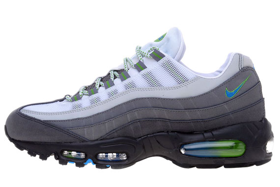 Nike Air Max 95 Anthracite Photo Blue Green Apple White 06