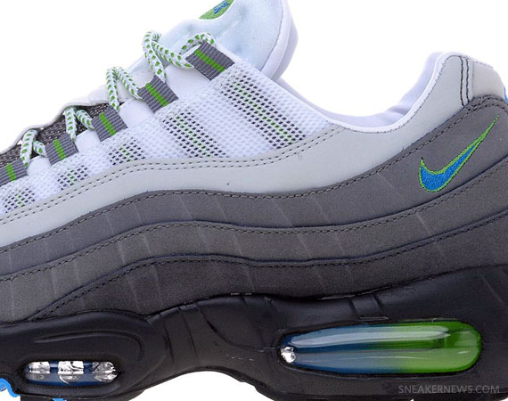 Nike Air Max 95 Anthracite Photo Blue Green Apple White 07